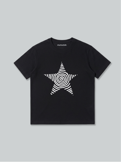 Star T-shirt（Short length Black）