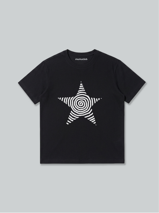 Star T-shirt（Short length Black）