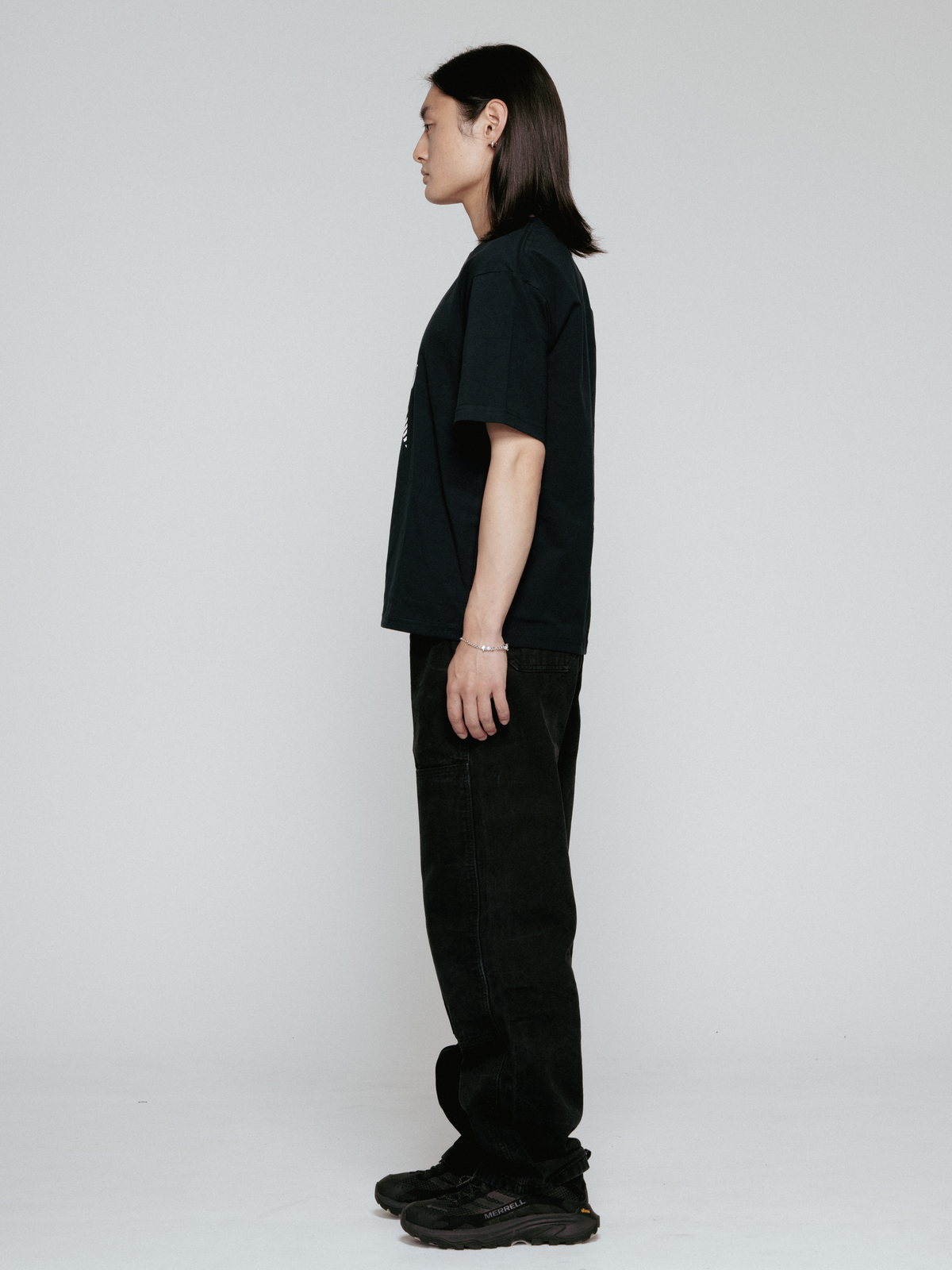 Star T-shirt（Short length Black）