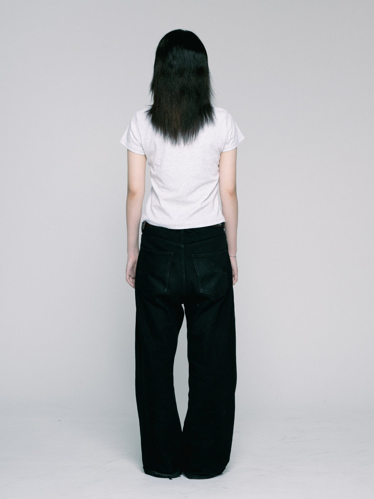 Star cropped T-shirt　（White)