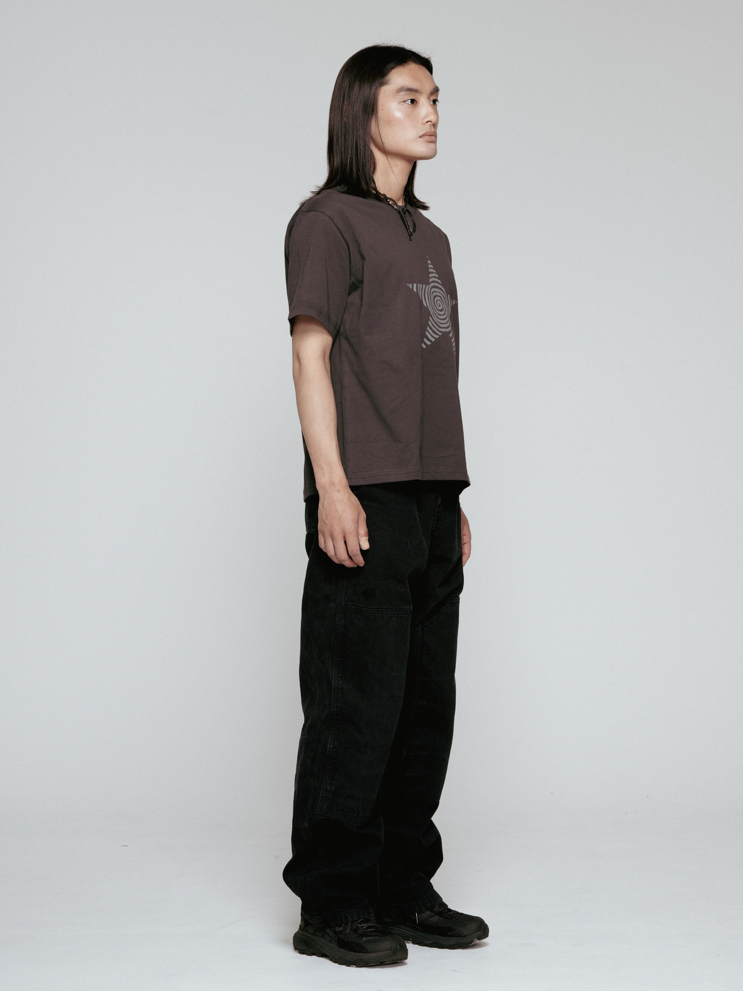 Star T-shirt（Short length Dark Grey）