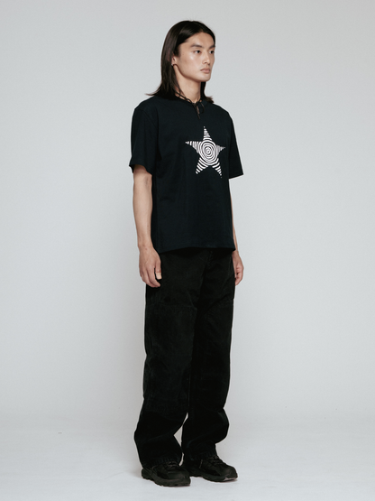 Star T-shirt（Short length Black）