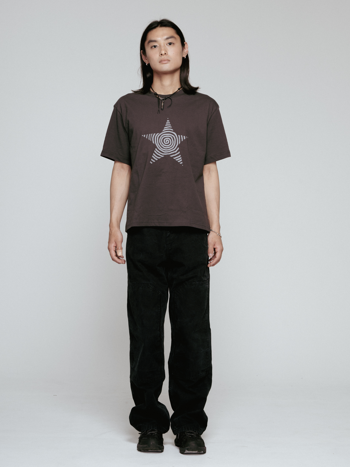 Star T-shirt（Short length Dark Grey）