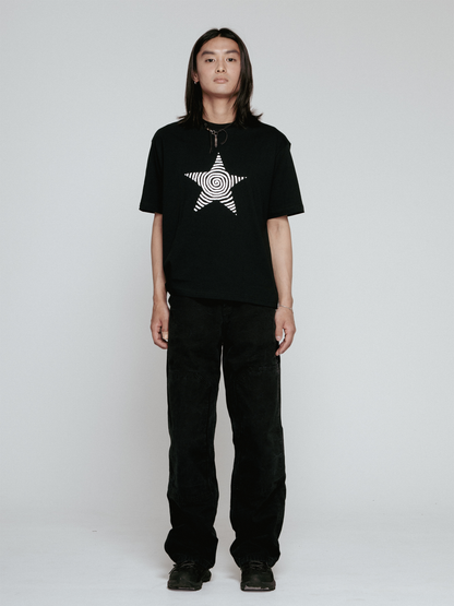 Star T-shirt（Short length Black）