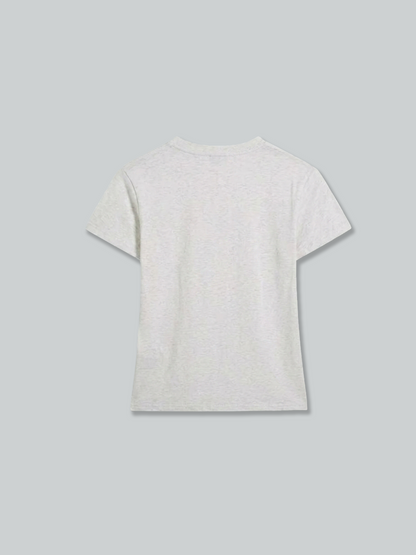 Star cropped T-shirt　（White)