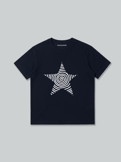 Star T-shirt（Short length Navy）