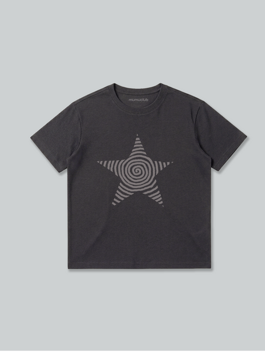 Star T-shirt（Short length Dark Grey）